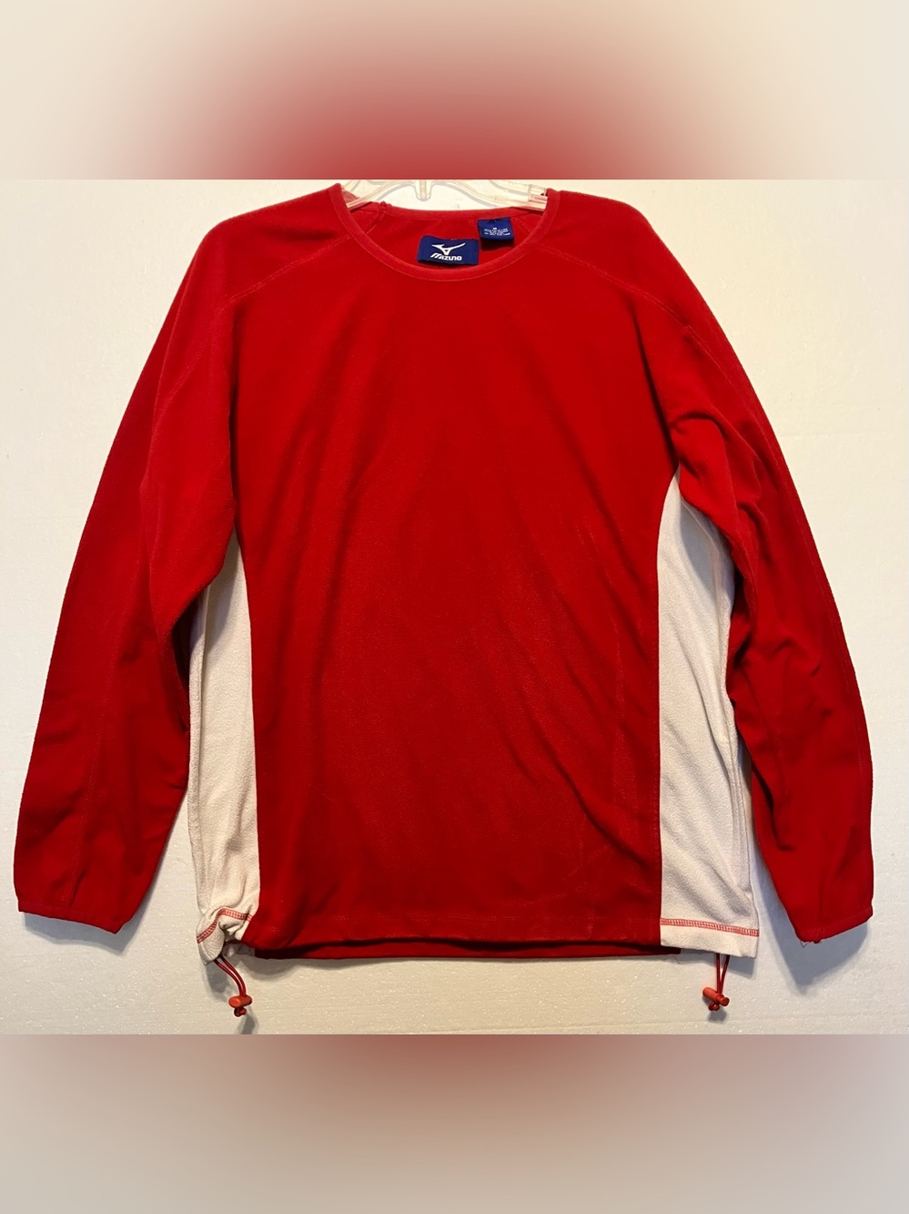 Mizuno M Red and White Crewneck Athletic Sweater